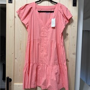Vineyard Vines Coral V-Neck Dress